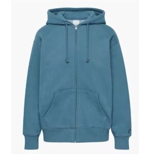 Aritzia Tna COZY FLEECE BOYFRIEND ZIP HOODIE in outerspace